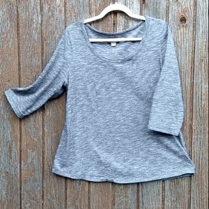 XL Coldwater Creek 3/4 sleeve tee. black and white